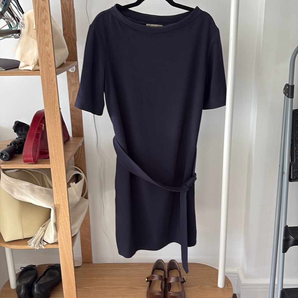 Burberry Navy Belted Dress | Size US 6